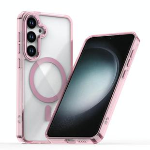 For Samsung Galaxy S24+ 5G MagSafe Magnetic Clear Phone Case(Pink)