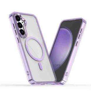For Samsung Galaxy S23 FE 5G MagSafe Magnetic Clear Phone Case(Purple)