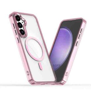 For Samsung Galaxy S23 FE 5G MagSafe Magnetic Clear Phone Case(Pink)