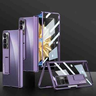 For Honor Magic V2 GKK Integrated Magnetic Fold Hinge Shockproof Phone Case(Purple)