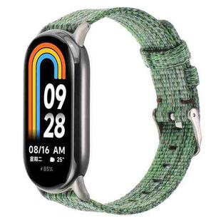 For Xiaomi Mi Band 8 Nylon Canvas Watch Band(Green)