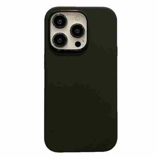 For iPhone 12 Pro Electroplated Metal Lens Frame Design MagSafe Silicone Phone Case(Black)