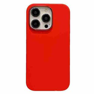 For iPhone 12 Pro Electroplated Metal Lens Frame Design MagSafe Silicone Phone Case(Red)