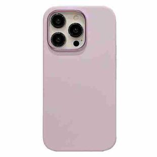 For iPhone 13 Pro Electroplated Metal Lens Frame Design MagSafe Silicone Phone Case(Purple)