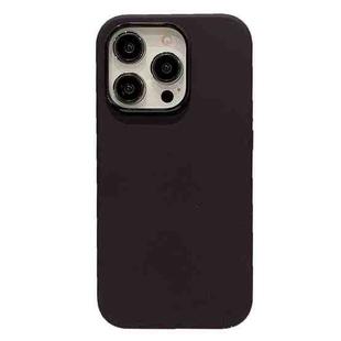 For iPhone 14 Pro Max Electroplated Metal Lens Frame Design MagSafe Silicone Phone Case(Dark Coffee)