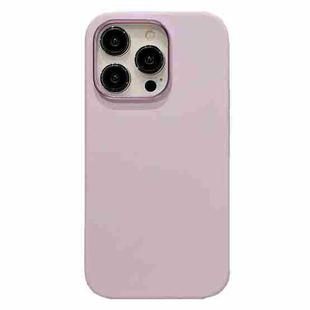 For iPhone 15 Pro Max Electroplated Metal Lens Frame Design MagSafe Silicone Phone Case(Purple)