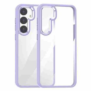 For Samsung Galaxy S25+ 5G Anti-fingerprint Highly Transparent PC Phone Case(Purple)