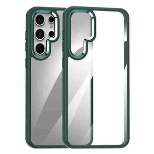 For Samsung Galaxy S25 Ultra 5G Anti-fingerprint Highly Transparent PC Phone Case(Green)