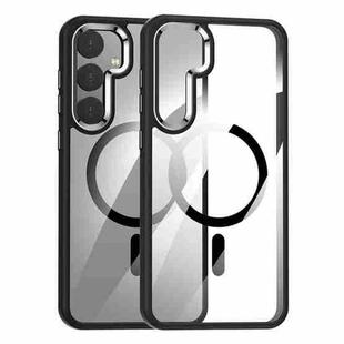 For Samsung Galaxy S25+ 5G MagSafe Anti-fingerprint Highly Transparent PC Phone Case(Black)