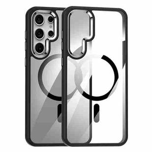 For Samsung Galaxy S25 Ultra 5G MagSafe Anti-fingerprint Highly Transparent PC Phone Case(Black)