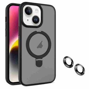 For iPhone 14 MagSafe Magnetic Holder Phone Case(Black)
