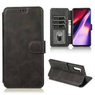 For Samsung Galaxy Note 10 Calf Texture Magnetic Buckle Horizontal Flip Leather Case with Holder & Card Slots & Wallet & Photo Frame(Black)