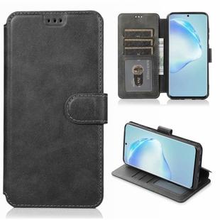 For Samsung Galaxy S20 Plus Calf Texture Magnetic Buckle Horizontal Flip Leather Case with Holder & Card Slots & Wallet & Photo Frame(Black)