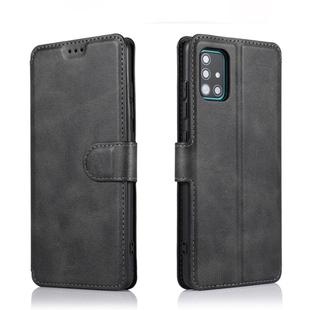 For Samsung Galaxy A51 Calf Texture Magnetic Buckle Horizontal Flip Leather Case with Holder & Card Slots & Wallet & Photo Frame(Black)