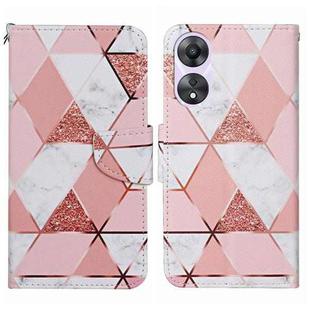 For OPPO A58 4G Colored Drawing Pattern Leather Phone Case(Marble)