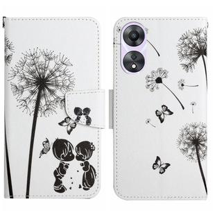 For OPPO A58 4G Colored Drawing Pattern Leather Phone Case(Dandelion)