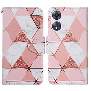 For OPPO A78 4G Colored Drawing Pattern Leather Phone Case(Marble)