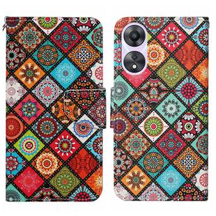 For OPPO A78 4G Colored Drawing Pattern Leather Phone Case(Ethnic Style)