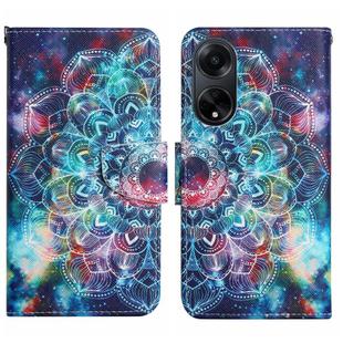 For OPPO A98 Colored Drawing Pattern Leather Phone Case(Star Mandala)