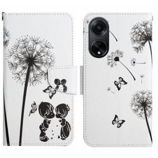 For OPPO A98 Colored Drawing Pattern Leather Phone Case(Dandelion)