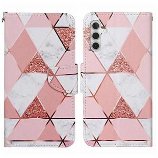 For Samsung Galaxy A05S Colored Drawing Pattern Leather Phone Case(Marble)