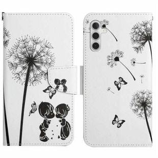 For Samsung Galaxy A05S Colored Drawing Pattern Leather Phone Case(Dandelion)
