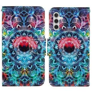 For Samsung Galaxy S24+ 5G Colored Drawing Pattern Leather Phone Case(Mandala)