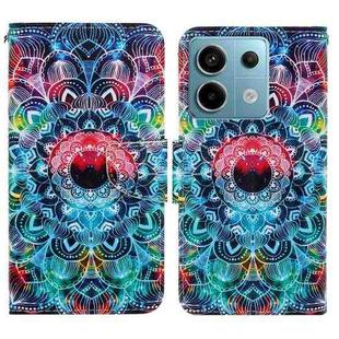 For Xiaomi Redmi Note 13 Pro Colored Drawing Pattern Leather Phone Case(Mandala)