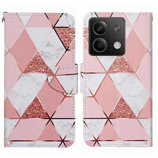 For Xiaomi Redmi Note 13 5G Colored Drawing Pattern Leather Phone Case(Marble)