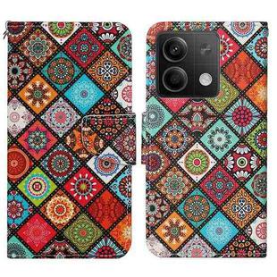 For Xiaomi Redmi Note 13 Colored Drawing Pattern Leather Phone Case(Ethnic Style)