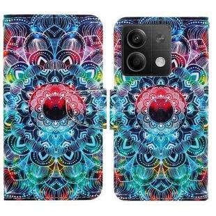 For Xiaomi Redmi Note 13 Colored Drawing Pattern Leather Phone Case(Mandala)