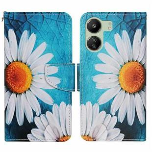 For Xiaomi Redmi 13C Colored Drawing Pattern Leather Phone Case(Chrysanthemum)