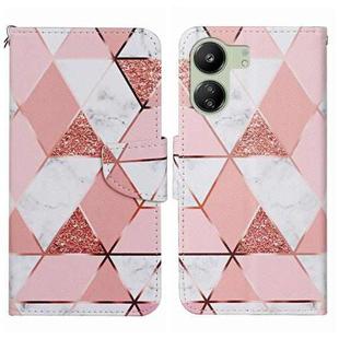 For Xiaomi Redmi 13C Colored Drawing Pattern Leather Phone Case(Marble)