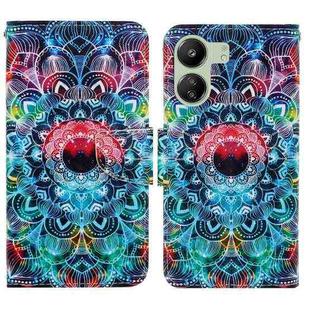 For Xiaomi Redmi 13C Colored Drawing Pattern Leather Phone Case(Mandala)