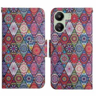 For Xiaomi Redmi 13C Colored Drawing Pattern Leather Phone Case(Diamond Kaleidoscope)