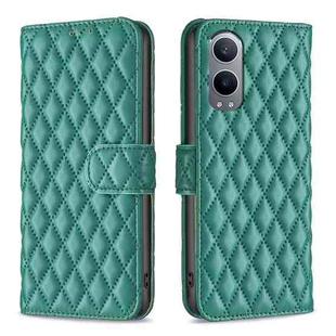 For OnePlus Nord CE4 Lite Global Diamond Lattice Wallet Flip Leather Phone Case(Green)