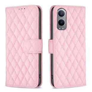 For OnePlus Nord CE4 Lite Global Diamond Lattice Wallet Flip Leather Phone Case(Pink)