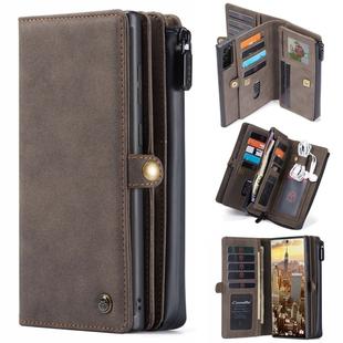 For Samsung Galaxy Note 20 CaseMe 018 Detachable Multi-functional Horizontal Flip Leather Case with Card Slot & Holder & Zipper Wallet & Photo Frame(Brown)