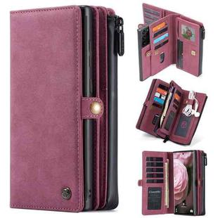 For Samsung Galaxy Note 20 Ultra CaseMe 018 Detachable Multi-functional Horizontal Flip Leather Case with Card Slot & Holder & Zipper Wallet & Photo Frame(Red)