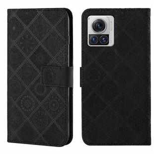 For Motorola Moto X30 Pro Ethnic Style Embossed Pattern Leather Phone Case(Black)