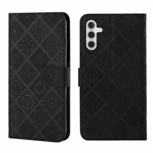 For Samsung Galaxy S24+ 5G Ethnic Style Embossed Pattern Leather Phone Case(Black)