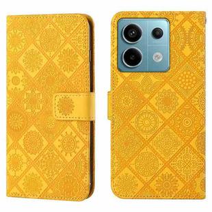 For Xiaomi Redmi Note 13 Pro Ethnic Style Embossed Pattern Leather Phone Case(Yellow)
