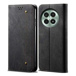 For OnePlus 13 Denim Texture Casual Style Horizontal Flip Leather Case(Black)