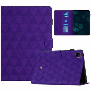 For iPad Pro 11.0 2022 / Air 10.9 2022 Diamond Texture Embossed Leather Smart Tablet Case(Purple)