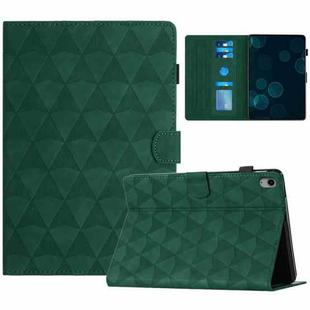 For iPad mini 6 Diamond Texture Embossed Leather Smart Tablet Case(Green)