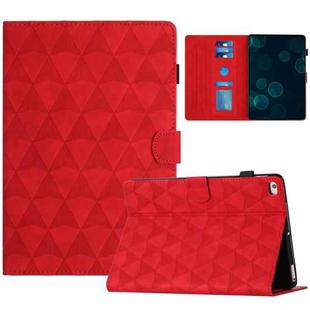 For iPad mini 5 / 4 / 3 / 2 / 1 Diamond Texture Embossed Leather Smart Tablet Case(Red)