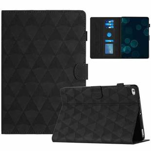 For iPad mini 5 / 4 / 3 / 2 / 1 Diamond Texture Embossed Leather Smart Tablet Case(Black)