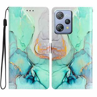 For Blackview A53 Pro Colored Drawing Leather Phone Case(Green Marble)