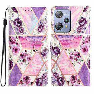 For Blackview A53 Pro Colored Drawing Leather Phone Case(Purple Marble)