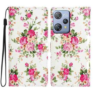 For Blackview A53 Pro Colored Drawing Leather Phone Case(Peonies)